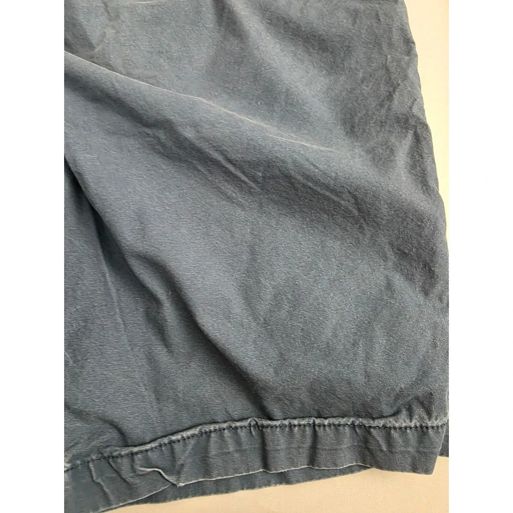Express Mens Chino Shorts Size 31 Blue Cotton Twill Casual Summer Flat Front